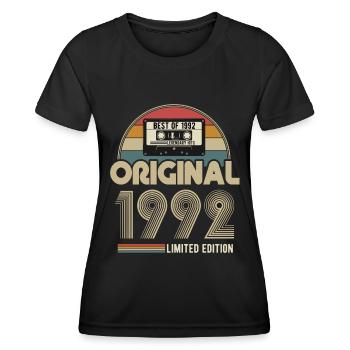 1992 Original Vintage Birthday Gift - Women's Functional T-Shirt - black - Front - AI Model Female 172 light (172cm)