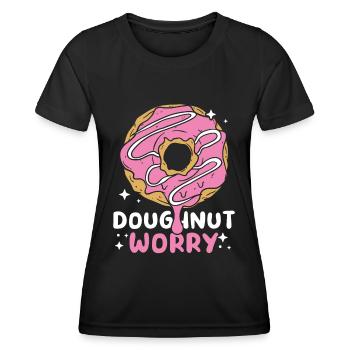 DONUT DOUGHNUT SOUCI - T-shirt sport Femme - noir - Devant - AI Model Female 172 light (172cm)