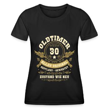 30. Geburtstag Oldtimer - Frauen Funktions-T-Shirt - Schwarz - Vorne - AI Model Female 172 light (172cm)