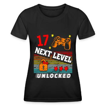 17th Birthday Level Unlocked - Women's Functional T-Shirt - black - Front - AI Model Female 172 light (172cm)