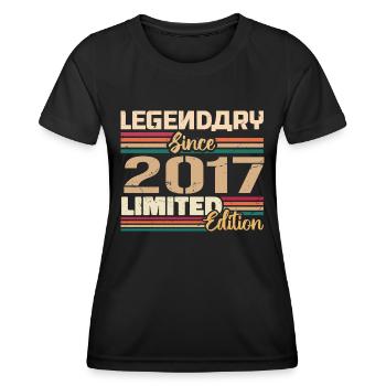 Millésime 2017 Anniversaire 2017 Né en 2017 - T-shirt sport Femme - noir - Devant - AI Model Female 172 light (172cm)