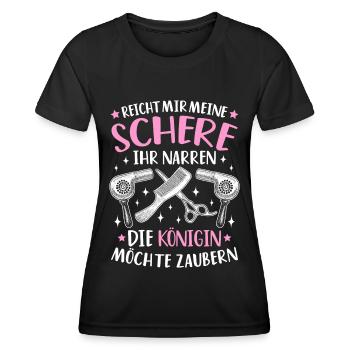 Friseur Friseurin Frisörin Frisör Friseuse Haare - Frauen Funktions-T-Shirt - Schwarz - Vorne - AI Model Female 172 light (172cm)