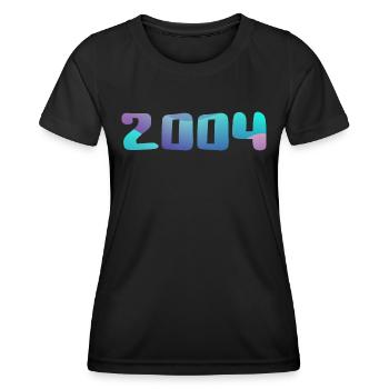 Geburtstagsgeschenk 2004 Jahrgang 2004 Retro 2004 - Frauen Funktions-T-Shirt - Schwarz - Vorne - AI Model Female 172 light (172cm)