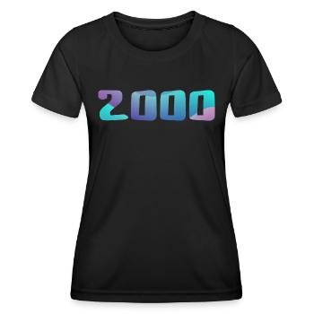 Geburtstagsgeschenk 2000 Jahrgang 2000 Retro 2000 - Frauen Funktions-T-Shirt - Schwarz - Vorne - AI Model Female 172 light (172cm)