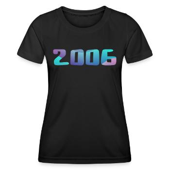 Geburtstagsgeschenk 2006 Jahrgang 2006 Retro 2006 - Frauen Funktions-T-Shirt - Schwarz - Vorne - AI Model Female 172 light (172cm)
