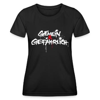 gemein und gefährlich oder gemeingefährlich - Frauen Funktions-T-Shirt - Schwarz - Vorne - AI Model Female 172 light (172cm)
