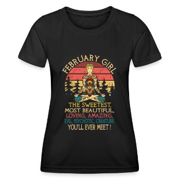 Cadeaux de fête de l’anniversaire de La Fête de La Fête - T-shirt sport Femme - noir - Devant - AI Model Female 172 light (172cm)