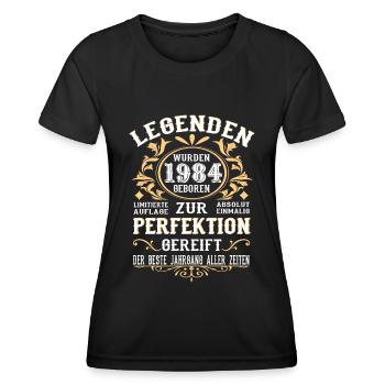 1984 Die Geburt einer Legende Geburtstag Geschenk - Frauen Funktions-T-Shirt - Schwarz - Vorne - AI Model Female 172 light (172cm)