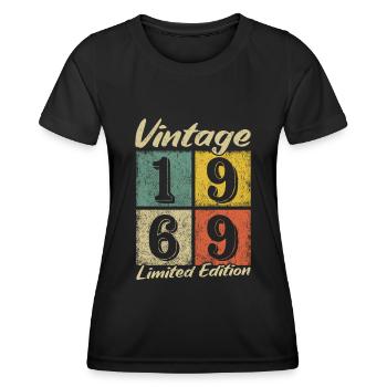 Légende depuis 1969 - année de naissance 1969 vintage - T-shirt sport Femme - noir - Devant - AI Model Female 172 light (172cm)