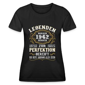 1962 Die Geburt einer Legende Geburtstag Geschenk - Frauen Funktions-T-Shirt - Schwarz - Vorne - AI Model Female 172 light (172cm)