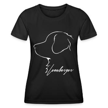 Profil LEONBERGER Idée cadeau chien pour chien Wilsigns - T-shirt sport Femme - noir - Devant - AI Model Female 172 light (172cm)