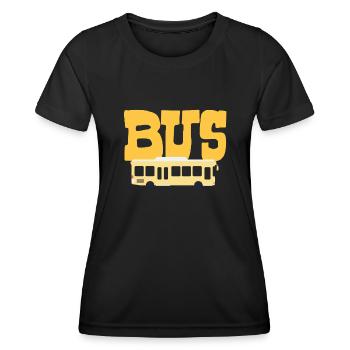 Bus - Frauen Funktions-T-Shirt - Schwarz - Vorne - AI Model Female 172 light (172cm)