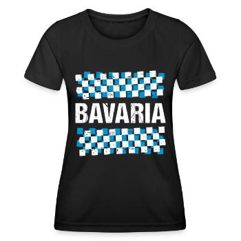 Bavaria Bavarian Flag Bavaria - Women's Functional T-Shirt - black - Front - AI Model Female 172 light (172cm)