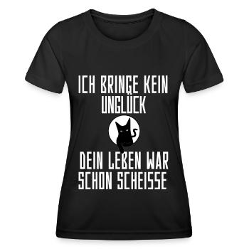 Ich bringe kein Unglück Shirts - Frauen Funktions-T-Shirt - Schwarz - Vorne - AI Model Female 172 light (172cm)