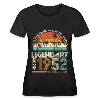 1952 Vintage Vintage Retro Cadeau d’anniversaire - T-shirt sport Femme - noir - Devant - AI Model Female 172 light (172cm)