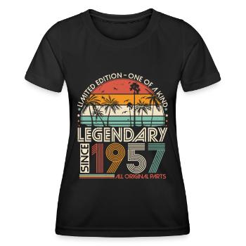 1957 Vintage Vintage Rétro Cadeau d’anniversaire - T-shirt sport Femme - noir - Devant - AI Model Female 172 light (172cm)