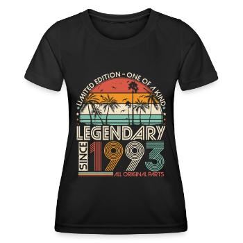 1993 Vintage Vintage Retro Cadeau d’anniversaire - T-shirt sport Femme - noir - Devant - AI Model Female 172 light (172cm)