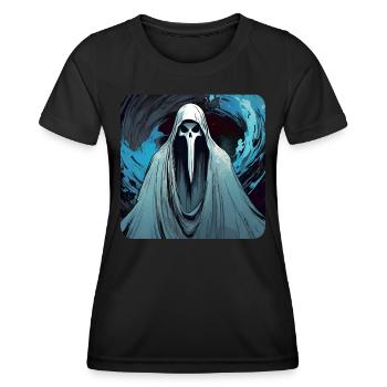 Evil Creepy Ghost - Women's Functional T-Shirt - black - Front - AI Model Female 172 light (172cm)