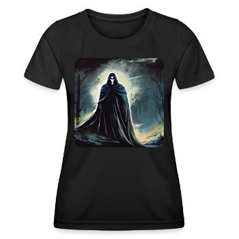 Evil Creepy Ghost - Women's Functional T-Shirt - black - Front - AI Model Female 172 light (172cm)