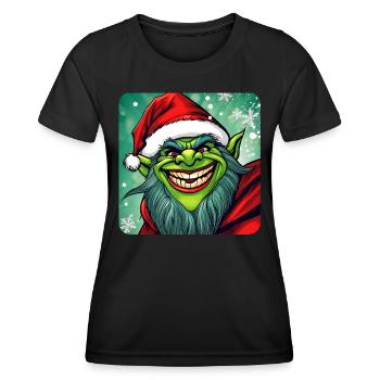 Troll de Noël maléfique - T-shirt sport Femme - noir - Devant - AI Model Female 172 light (172cm)