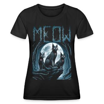 Black Metal, Cat Goth et Death Metal - T-shirt sport Femme - noir - Devant - AI Model Female 172 light (172cm)