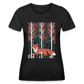 Dreamy forest scene in cottagecore style - Women's Functional T-Shirt - black - Front - AI Model Female 172 light (172cm)