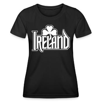 Irlande - Bonne Saint-Patrick - Shamrock - T-shirt sport Femme - noir - Devant - AI Model Female 172 light (172cm)
