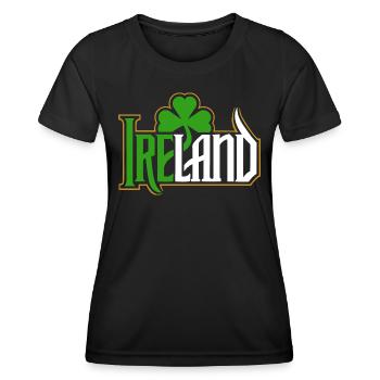 Irlande - Bonne Saint-Patrick - Shamrock - T-shirt sport Femme - noir - Devant - AI Model Female 172 light (172cm)