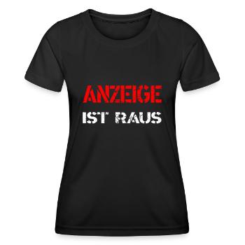 Anzeige ist raus - Frauen Funktions-T-Shirt - Schwarz - Vorne - AI Model Female 172 light (172cm)