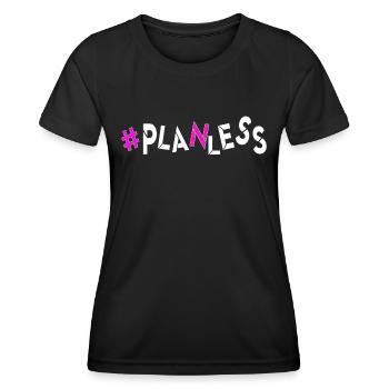 no plan today no idea burnout headless relax head - Women's Functional T-Shirt - black - Front - AI Model Female 172 light (172cm)