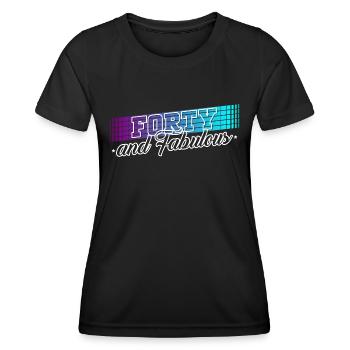 40th Birthday Gift Birthday Quote 40 Years - Women's Functional T-Shirt - black - Front - AI Model Female 172 light (172cm)