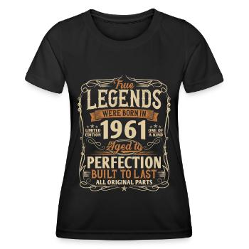 Born in 1961 Legends Birthday Gift - Women's Functional T-Shirt - black - Front - AI Model Female 172 light (172cm)