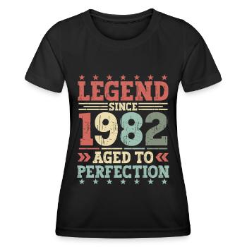 Legend 1982 Vintage Birthday Gift - Women's Functional T-Shirt - black - Front - AI Model Female 172 light (172cm)