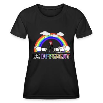 Soyez différent - Sei Anders - T-shirt sport Femme - noir - Devant - AI Model Female 172 light (172cm)
