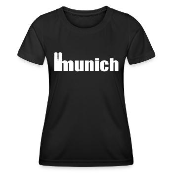 Servus - Gruß aus München - Frauenkirche - Frauen Funktions-T-Shirt - Schwarz - Vorne - AI Model Female 172 light (172cm)