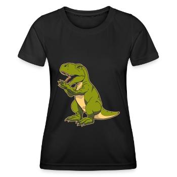 Christianisme chrétien T Rex - T-shirt sport Femme - noir - Devant - AI Model Female 172 light (172cm)