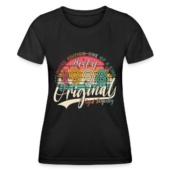 1998 Vintage Vintage Retro Cadeau d’anniversaire - T-shirt sport Femme - noir - Devant - AI Model Female 172 light (172cm)