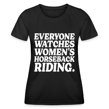 Humor Sport Women's Equestrian - Women's Functional T-Shirt - black - Front - AI Model Female 172 light (172cm)