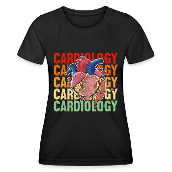 Cardiology Cardiologist Cardiac Nurse ECG Medicine - Women's Functional T-Shirt - black - Front - AI Model Female 172 light (172cm)