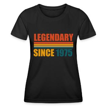 legendär seit 1975 - Frauen Funktions-T-Shirt - Schwarz - Vorne - AI Model Female 172 light (172cm)