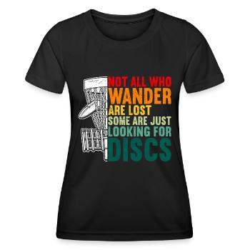 Disc Golf Disc Golfing - Women's Functional T-Shirt - black - Front - AI Model Female 172 light (172cm)