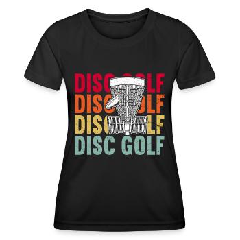 Disc Golf - Women's Functional T-Shirt - black - Front - AI Model Female 172 light (172cm)