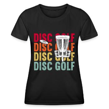 Disc Golf - Women's Functional T-Shirt - black - Front - AI Model Female 172 light (172cm)