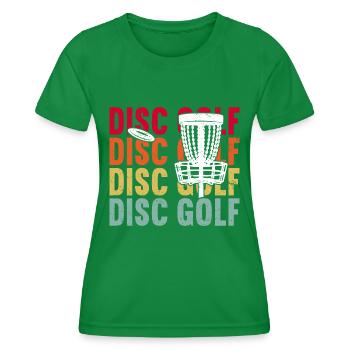 Disc Golf - T-shirt sport Femme - vert - Devant - AI Model Female 172 dark (172cm)