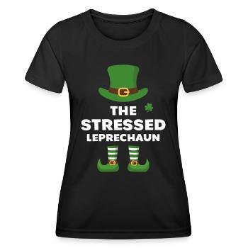 The Stressed Leprechaun - Women's Functional T-Shirt - black - Front - AI Model Female 172 light (172cm)