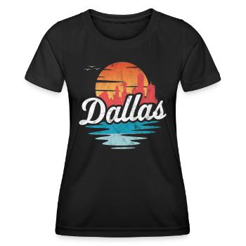 Dallas - Frauen Funktions-T-Shirt - Schwarz - Vorne - AI Model Female 172 light (172cm)