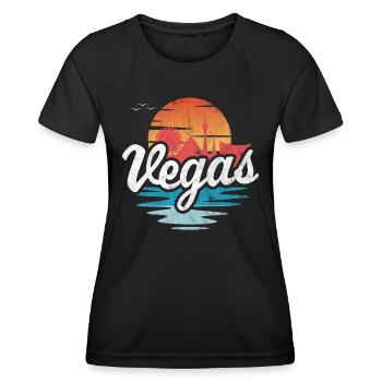 Vegas - T-shirt sport Femme - noir - Devant - AI Model Female 172 light (172cm)