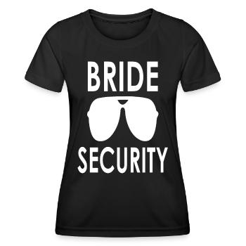 Stag and hen party | Bride Security | Team Bride - Women's Functional T-Shirt - black - Front - AI Model Female 172 light (172cm)