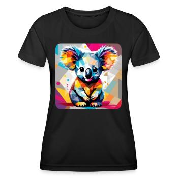 Ours Koala mignon - T-shirt sport Femme - noir - Devant - AI Model Female 172 light (172cm)
