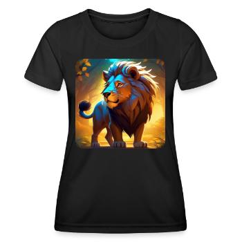Proud Lion - Women's Functional T-Shirt - black - Front - AI Model Female 172 light (172cm)